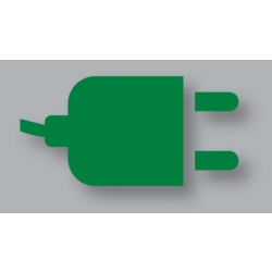 Piktogram termoznak symbolu miejsca dla samochodów elektrycznych (wtyczka)